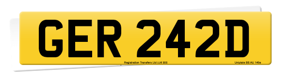 Registration number GER 242D